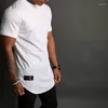 T-shirts pour hommes Mode d'été Fitness Tees Gym Sport Running Patchwork Manches courtes Chemise Respirant Bodybuilding T-shirt Homme Vêtements