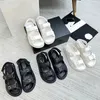 CHAN Designer Sandals Slingback Sandal Flats Высокие каблуки Slipper Women Ballet Sliders Crystal Calf кожа