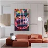 Paintings Abstract Street Art Middle Finger Canvas Painting Vintage Iti Posters And Print Wall Picture For Living Room Home Drop Deliv Dhe2D