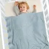 Couvertures bébé tricoté né Swaddle Wrap berceau couette super doux enfant en bas âge infantile poussette canapé literie couvertures de couchage 100 80 cm
