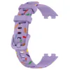 Watch Bands Rainbow Silicone Strap For Huawei Band 8 7 Smartwatch Replacement Wristband Bracelet Print Pulseira