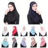 Ubranie etniczne Ramadan muzułmańskie kobiety hidżab pełna okładka natychmiastowa szalik szal turban chemo czapka islamska modlitwa One Piece Amira Headcarf
