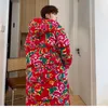 Мужские плащи Северо-восточное пальто с большим цветком, длинное Харбинское ледовое туристическое групповое платье, модная и женская одежда в одном стиле для тура на открытом воздухе