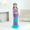 Robes de fille Costumes de fête de Pourim pour bébés filles princesse Ariel robe la petite sirène Cosplay anniversaire Halloween noël Xms robe