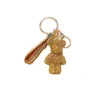 Инкрустированный бриллиантами брелок с медведем, женский милый креативный нежный медведь, подвеска для ключей от машины, сумка, подвесные украшения