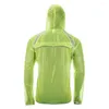 Regenjassen Universele dames heren regenjas Dunne ademende reflecterende rits Fietsen Unisex regenjas met capuchon