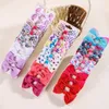 Hair Accessories 10Pcs Baby Bows Ribbon Hairclips For Girls Cute Print Bowknot Hairpins Children Fashion Handmade Wholesale Gift