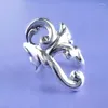 Rug oorbellen Huitan bloem ontwerp oor manchet voor vrouwen zilver kleur/goud kleur niet-piercing stijlvolle clip cadeau vintage sieraden