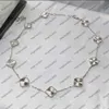 Van Clover Ketting Cleef Klavertje Vier Neckalces Mode 10 motieven Ketting Elegant Tien Klaver Klassieke Kettingen Hangers Cadeau voor Vrouw ontwerper Sieraden van Hi