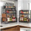 Supports de stockage Racks 2/3 couches de cuisine en acier inoxydable assaisonnement baguettes étagère couteau pot accessoires organisateur en gros Dhexe