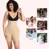 Mulheres shapewear bodysuit completo fas trainer controle de barriga cintura alta corpo shaper bunda levantador shorts underbust espartilho