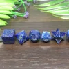 Decorative Figurines 7pcs Lapis Lazuli Platonic Solids Geometric Set Chakra Reiki Healing Crystal