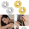 Clip-On & Screw Back Backs Earrings Non Piercing Ear Cuff Circle Cuffs Stainless Steel Clip Trendy Comfortable Design Accessorirs Dro Otz5I