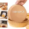 Ferramentas de cozimento 100/50 pçs papel especial para fritadeira de ar à prova de óleo absorvente de óleo doméstico placa de churrasco forno cozinha pan almofada airfryer