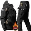 Winter Tactisch Pak Mannen Militaire Kleding 2 Stuks Set Waterdichte Capuchon Windjack Thermische Jas Multi-zakken Broek Uniform 240126