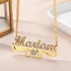 Collane cistallo personalizzato cistallo collana ghiacciata zirconia cubica ciondolo per donne personalizzate chiacchiera