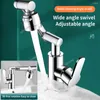 Rubinetti per lavandino del bagno Rubinetto da cucina girevole a 1080 ° e miscelatore per lavabo aeratore antispruzzo acqua fredda