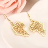 Ethiopian Africa Map elephant Jewelry sets Fine Gold GF Jewelry Sets Statement Necklace Earrings Pendant African Wedding292R