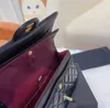 デザイナーショルダーチェーンバッグクラッチフラップトトーウォレットチェックベロアスレッド財布ダブルレターソリッドハスプウエストスクエアストライプ女性ハンドバッグ