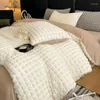 Conjuntos de cama High-end Coelho Artificial Veludo Outono Inverno Conjunto Quente Aconchegante Calor Capa de Edredão Grau A Soft Plush Quilt