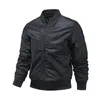 Giubbotti da uomo Bomber tinta unita Moda uomo Aviator Baseball In Capispalla Primavera Autunno Ropa Hombre per S-5XL