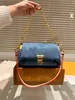 Ladies Fashion Designe Luxury Denim Bag axelväskor Crossbody Handväska Tote Top Mirror Quality M46856 M46837 M46829 M82950 M46836