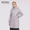 Trench da donna MIEGOFCE 2024 Cappotto da donna Giacca antivento trapuntato con cappuccio Maniche polsini in maglia Grande Parka Design elegante C21149