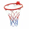 Rede de cesta de basquete montada na parede, 32cm, aro de metal, cesta de suspensão, aro de parede com parafusos, esporte interno e externo 240118