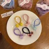 Accessoires pour cheveux 5 pièces coréennes longues cordes double couche enfants bandes élastiques amour étoile boule lapin élastique élastique porte-queue de cheval gomme