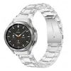 Samsung Galaxy Watch6 4 밴드 클래식 46mm 47mm Clear Resin 브레이슬릿 5 Pro 44mm 40mm 간격을위한 시계 밴드 No Gaps Strap