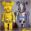 Jeux de films Bearbrick Blocs de construction Ours violent 1000% Van Gogh Fleur de cerisier 70 cm Ornements de sol de salon à main Drop Del Dhqwg