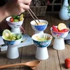Tasses bol à pieds hauts de style chinois, tasse à Dessert créative, assiette à Sauce en céramique, vaisselle de fruits rafraîchissante
