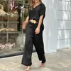 Women's Two Piece Pants Short Sleeve Blouse Set Of Women For Summer 2024 Elegant Outfits Loose Luxury Casual Suit Chic 2 Parts Sets Pantsuit