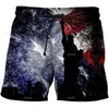 Shorts pour hommes Mode Drapeau américain 3D Imprimer Hommes Femmes Street Casual Oversize Pantalon court Summer Cool Mens Swim Sport Beach