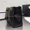 borsa di design borsa tote Top Caviar Pelle di vitello Borsa a mano classica scozzese trapuntata Borsa a tracolla con catena in metallo oro e argento Borsa da donna retrò all'aperto sotto le ascelle