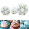 Baking Moulds 3Pcs Christmas Snowflake Cookies Biscuit Mold Fondant Sugar Craft Plunger Cookie Cutters Xams Snow Cupcake Cake Decorating