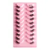 Half False Eyelashes With Color Natural Crisscross Messy Soft Fake Lashes Extensions Multi-level Curling ashes