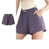 Damen-Yoga-Shorts, Outfits mit Übungen, Fiess Wear Lu Short Mädchen, elastische Laufhose, Sportbekleidung, Taschen, Größe S-xxl