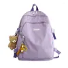 Bolsas escolares 2024 Backpack School School Girls Korean Preppy Style Student Simple Fresh Fresh Color para a faculdade