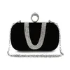 Luxury Women Evening Bags Diamond Luxury Clutch Bag Party Diamonds Lady Black Red Chain Shoulder Bag Handväskor för handväska 240130