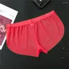 Onderbroek Zomer Dunne Mesh Boxers Voor Mannen Ademend Naadloze Mannelijke Slipje Transparante Trunk Shorts Midden Taille