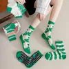 Women Socks Summer Crystal Stockings Women's Ultra-thin Personality Jacquard Asymmetric AB Mid-tube Girl Glass