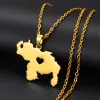 Venezuela Map Pendant Necklaces 14k Gold Jewelry Venezuelan Jewellery