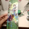 Chaveiros Jogo Genshin Impact Bela Pintura HD Laser Papel Dupla Face Gilded Bookmark Cartão Postal para Fãs Presentes Coleções Página de Livro