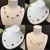 Дизайнерские ювелирные изделия Van Clover Neckalce Cleef Четырехлистный клевер Ожерелья Золотой кулон 10 Четырехлистный бриллиант Титан Sier Pated Многоцветный Классический для женщин Длинный с