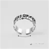 Cluster ringen Abyss band ring voor mannen roestvrij staal stapelbaar cool minimalistische verstelbare sieraden Emo Boy cadeau drop levering Dhtkl