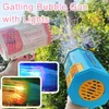 Electric Glowing Bubble Gun 69 Holes Soap Bubbles Automatic Blower Maker Toy For Kids Indoor Outdoor Party Wedding Easter 240123
