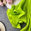 Parti Elbiseleri 2024 Yaz Kadınlar Maxi Elbise Tatlı Çift Katman Ruffles Kollu Şifon Pileli High-End Vestidos