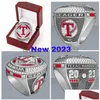 2022 2023 Baseball Rangers Seager Team Champions Championship Ring mit hölzerner Displaybox Souvenir Männer Fan Geschenk Brithday Drop Deliv Dhhdl