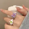 Cluster Ringe KADRUFI Lustige Y2K Anime Tier Katze Monster Big Eye Finger Frauen Männer Bunte Mode Punk Ring Schmuck Anillos geschenk